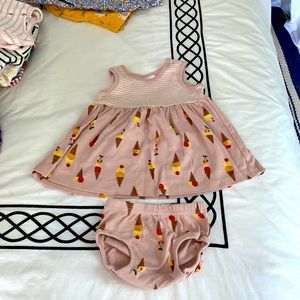 Hanna Andersen 2021 print dress and bloomer set